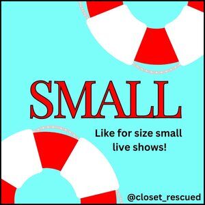 SIZE SMALL Live Shows! SHOW THURSDAY 5pm est - Like for notifications!